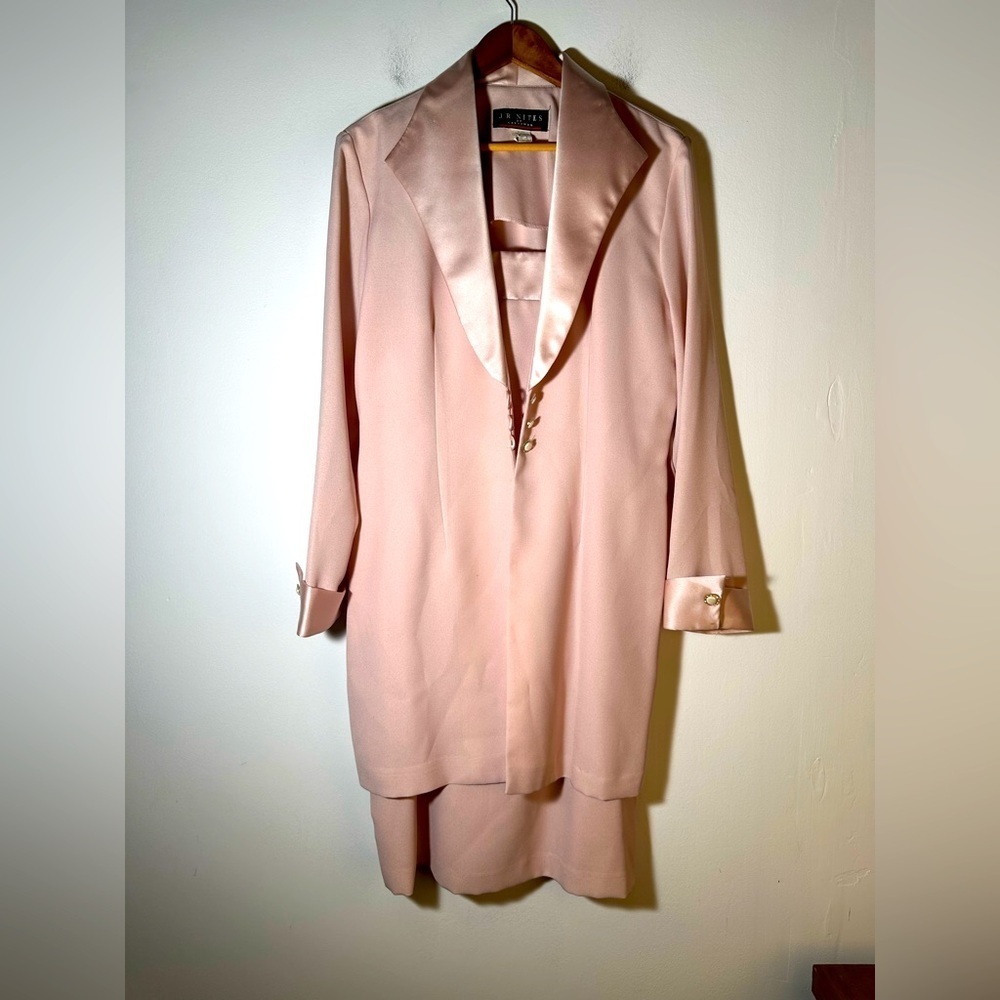 Elegant Pink Blazer and Dress Set